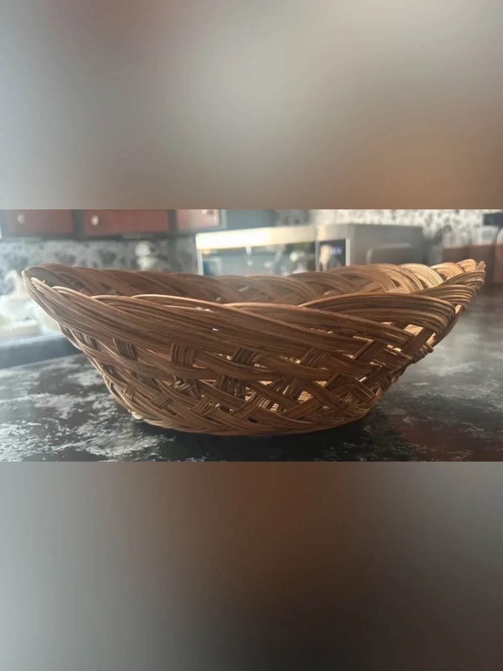 Vintage Philippines Natural Brown Woven Rattan Basket Set - Home Accents